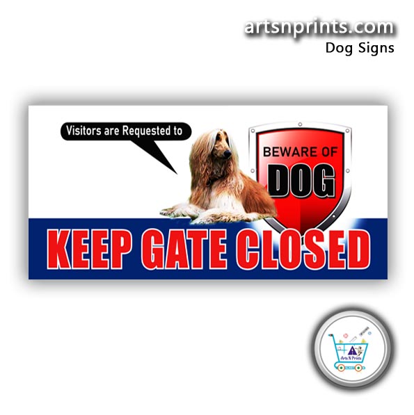 Beware of Dog and Keep Gate Close Signs